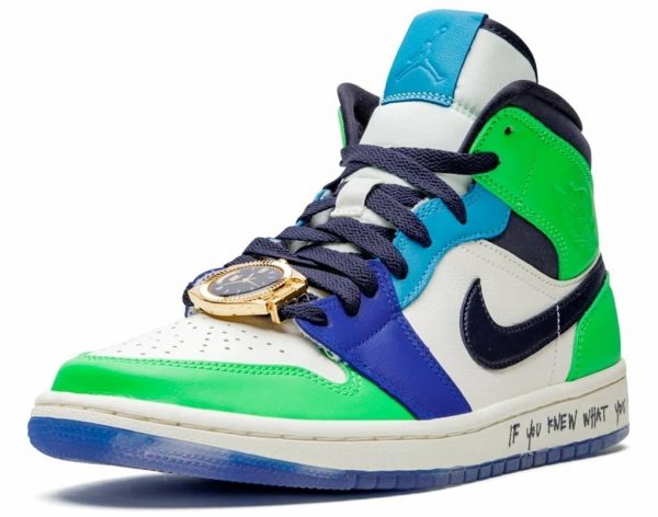 Alternative view of Air Jordan 1 Mid x Melody Ehsani "Fearless"