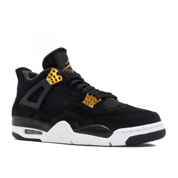 Nike Air Jordan 4 Negras (detalles dorados)