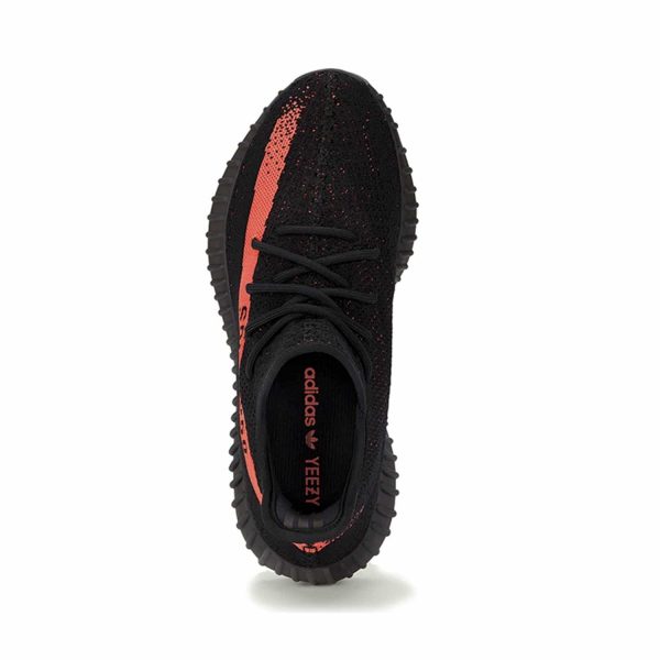 Alternative view of Yeezy 350 v2 CORE BLACK RED