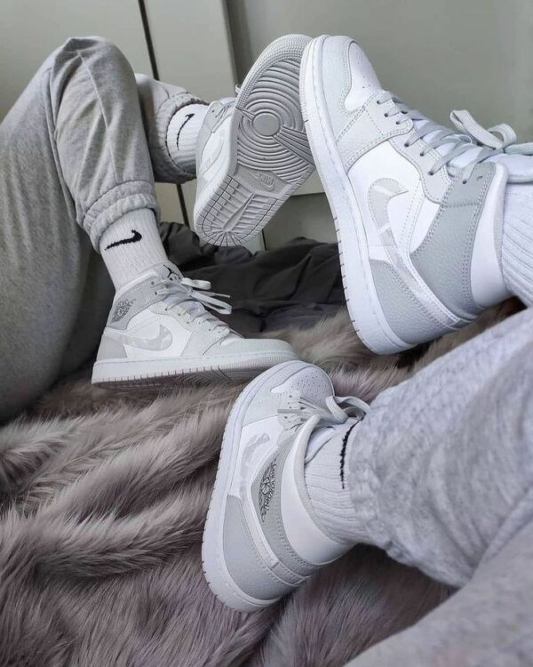 Alternative view of Air Jordan 1 Mid Grey Camo