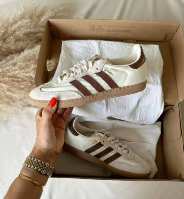 Alternative view of Adidas Samba OG cream and brown