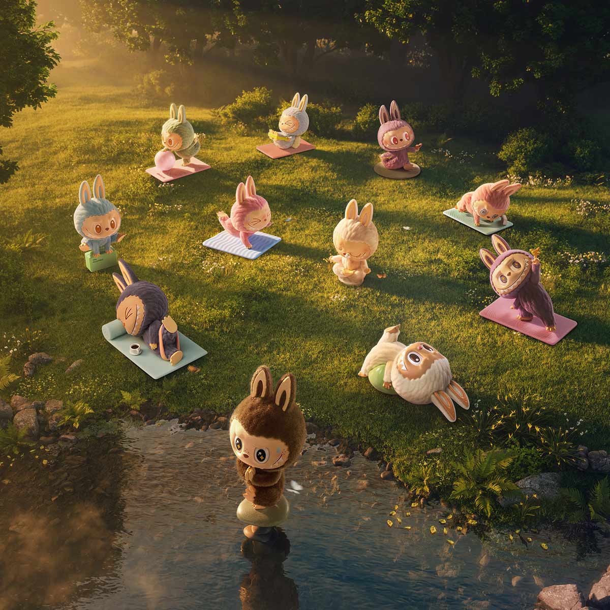 Pop Mart Labubu The Monsters Lazy Yoga Series Figures Sealed Case - Imagen 5