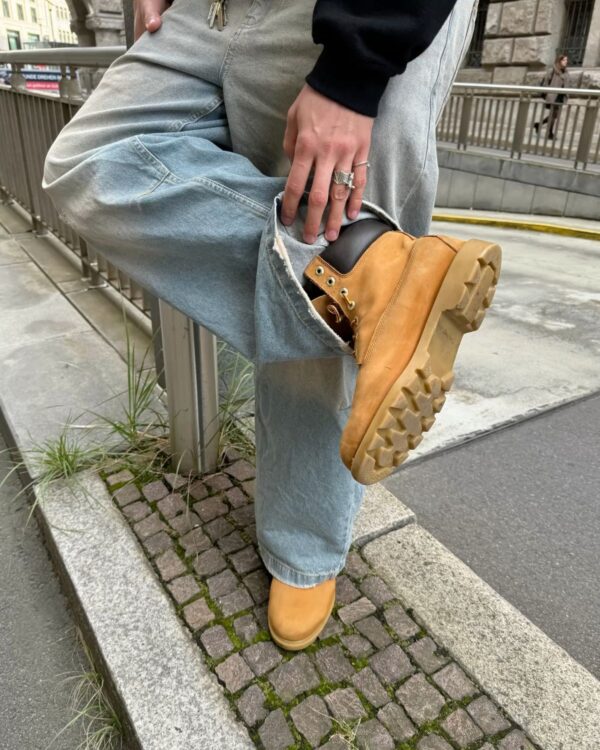 Alternative view of Timberland Botines clásicos con cordones en color wheat/camel para hombre